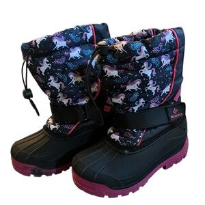 EUC - Merence Unicorn Snow Boots - Size 11/12 Little Kids